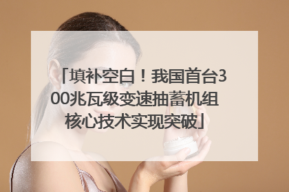 填补空白！我国首台300兆瓦级变速抽蓄机组核心技术实现突破