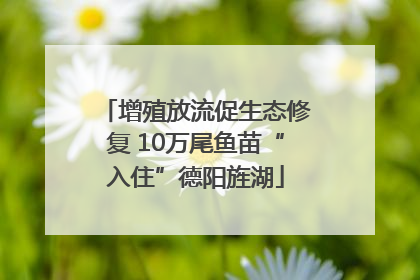 增殖放流促生态修复 10万尾鱼苗“入住”德阳旌湖