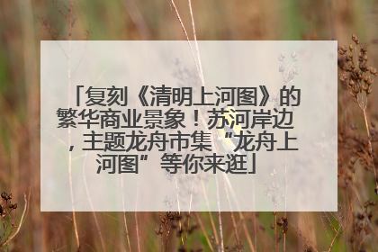 复刻《清明上河图》的繁华商业景象！苏河岸边，主题龙舟市集“龙舟上河图”等你来逛