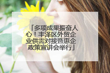 多项成果振奋人心！丰泽区外贸企业供需对接暨惠企政策宣讲会举行