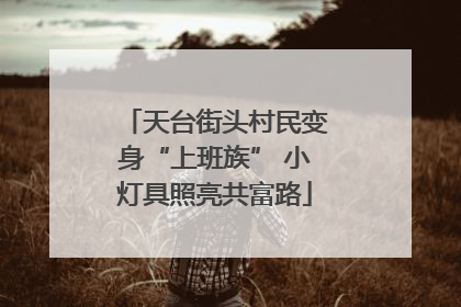 天台街头村民变身“上班族” 小灯具照亮共富路