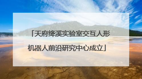 天府绛溪实验室交互人形机器人前沿研究中心成立