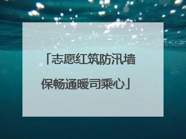 志愿红筑防汛墙 保畅通暖司乘心