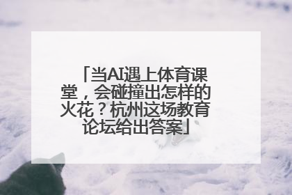 当AI遇上体育课堂，会碰撞出怎样的火花？杭州这场教育论坛给出答案