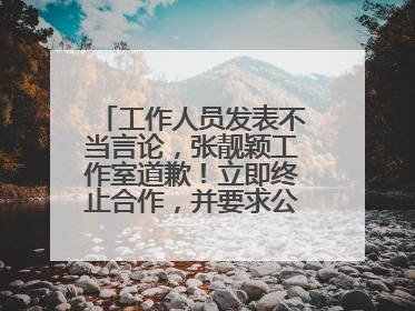 工作人员发表不当言论，张靓颖工作室道歉！立即终止合作，并要求公司严肃处理