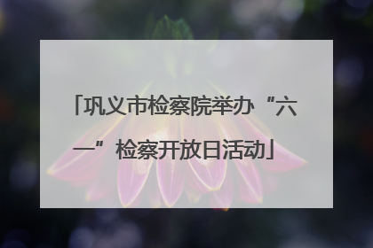 巩义市检察院举办“六一”检察开放日活动