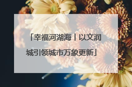 幸福河湖海丨以文润城引领城市万象更新