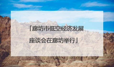 廊坊市低空经济发展座谈会在廊坊举行