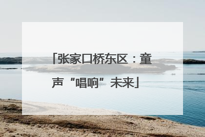 张家口桥东区：童声“唱响”未来