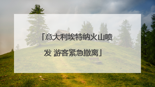 意大利埃特纳火山喷发 游客紧急撤离