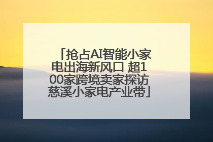 抢占AI智能小家电出海新风口 超100家跨境卖家探访慈溪小家电产业带