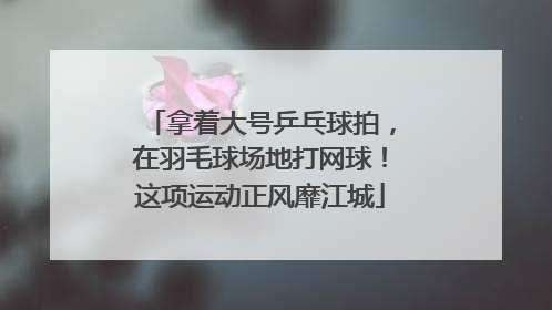 拿着大号乒乓球拍，在羽毛球场地打网球！这项运动正风靡江城