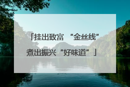 挂出致富 “金丝线” 煮出振兴“好味道”