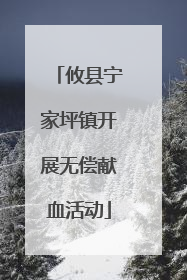 攸县宁家坪镇开展无偿献血活动