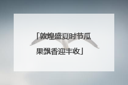 敦煌盛夏时节瓜果飘香迎丰收