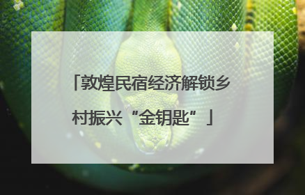 敦煌民宿经济解锁乡村振兴“金钥匙”