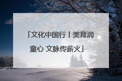 文化中国行丨美育润童心 文脉传薪火