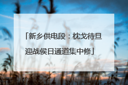 新乡供电段：枕戈待旦迎战侯日通道集中修