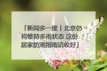 新闻多一度丨北京仍将维持多雨状态 这份居家防潮指南请收好