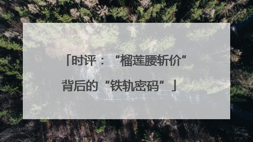 时评：“榴莲腰斩价”背后的“铁轨密码”
