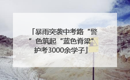 暴雨突袭中考路“警”色筑起“蓝色脊梁”护考3000余学子