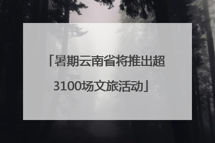 暑期云南省将推出超3100场文旅活动
