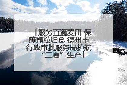 服务直通麦田 保障颗粒归仓 德州市行政审批服务局护航“三夏”生产