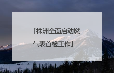 株洲全面启动燃气表首检工作