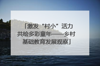 激发“村小”活力 共绘多彩童年——乡村基础教育发展观察
