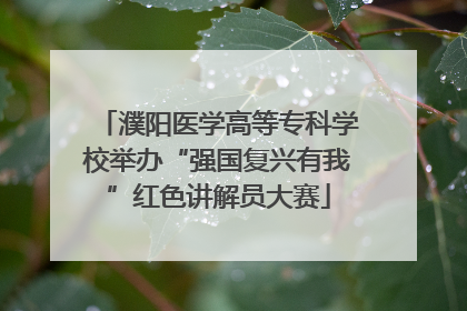 濮阳医学高等专科学校举办“强国复兴有我”红色讲解员大赛