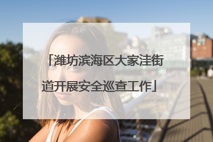 潍坊滨海区大家洼街道开展安全巡查工作