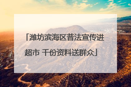 潍坊滨海区普法宣传进超市 千份资料送群众