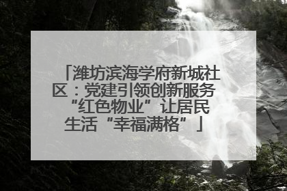 潍坊滨海学府新城社区:党建引领创新服务 “红色物业”让居民生活“幸福满格”