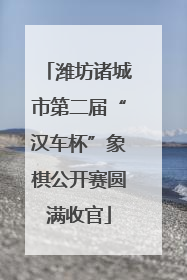 潍坊诸城市第二届“汉车杯”象棋公开赛圆满收官