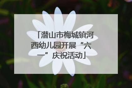 潜山市梅城镇河西幼儿园开展“六一”庆祝活动