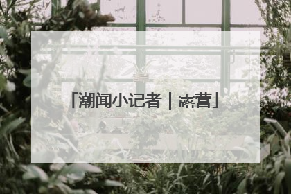 潮闻小记者｜露营