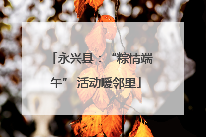 永兴县：“粽情端午” 活动暖邻里