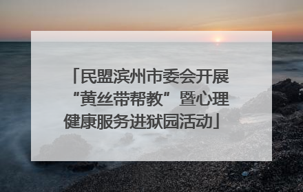 民盟滨州市委会开展“黄丝带帮教”暨心理健康服务进狱园活动