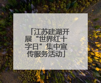 江苏建湖开展“世界红十字日”集中宣传服务活动