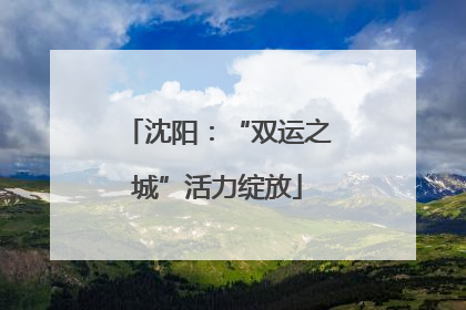 沈阳：“双运之城”活力绽放