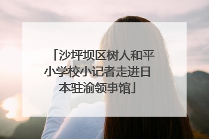 沙坪坝区树人和平小学校小记者走进日本驻渝领事馆