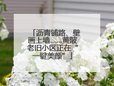 沥青铺路、壁画上墙……黄陂老旧小区正在“一键美颜”