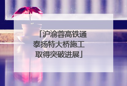 沪渝蓉高铁通泰扬特大桥施工取得突破进展