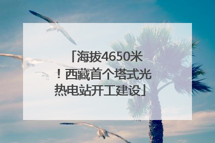 海拔4650米！西藏首个塔式光热电站开工建设