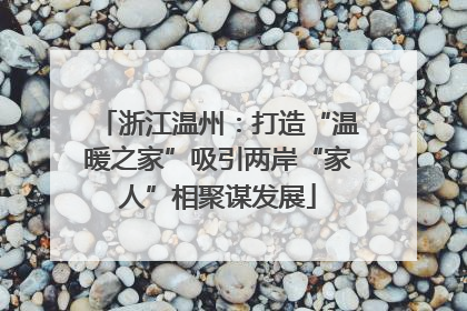 浙江温州：打造“温暖之家”吸引两岸“家人”相聚谋发展