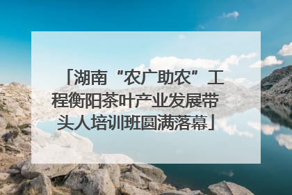 湖南“农广助农”工程衡阳茶叶产业发展带头人培训班圆满落幕