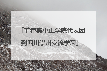 菲律宾中正学院代表团到四川崇州交流学习