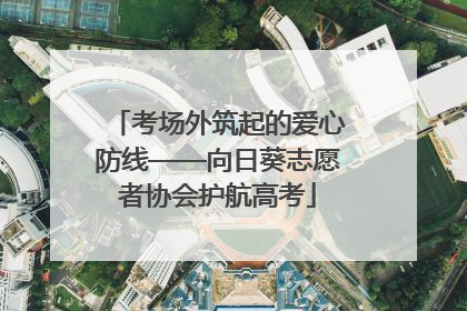考场外筑起的爱心防线——向日葵志愿者协会护航高考