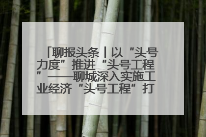 聊报头条丨以“头号力度”推进“头号工程”——聊城深入实施工业经济“头号工程”打造经济发展强引擎
