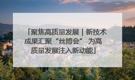 聚焦高质量发展｜新技术成果汇聚“丝博会” 为高质量发展注入新动能